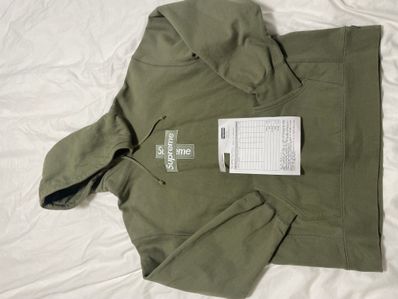 Supreme Cross Box Logo Hooded Sweatshirt "Light Olive"