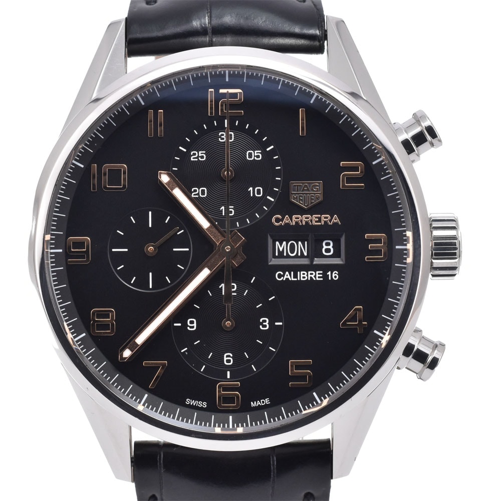 タグホイヤー TAG HEUER CV2A1AB.FC6379 カレラ キャリバー16 クロノグラフ デイデイト 自動巻き メンズ 箱・保証書付き 腕時計 G#149902