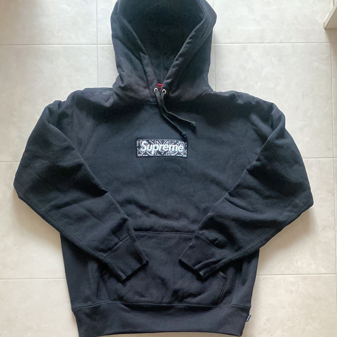 Supreme Bandana Box Logo Hooded Sweatshirt "Black"
