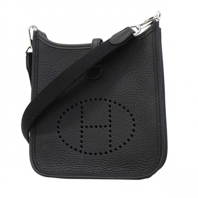 ★SALE【6dd4319】エルメス ショルダーバッグ エヴリンTPM トリヨンクレマンス ブラック シルバー金具 W刻印【中古】レディース