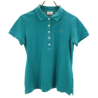LACOSTE ラコステ 半袖 ポロシャツ 42 ターコイズ 鹿の子