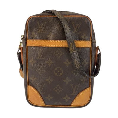 LOUIS VUITTON ルイ ヴィトン モノグラム ダヌーブ ブラウン ゴールド金具 PVC レザー/ ショルダーバッグ ポシェット 601532 【中古】