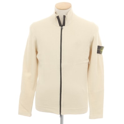 【中古】ストーンアイランド STONE ISLAND コットン ジップアップ カーディガン ベージュ【サイズS】【メンズ】