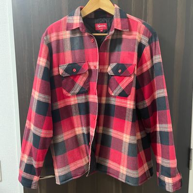Supreme Quilted Flannel Shirt "Red"