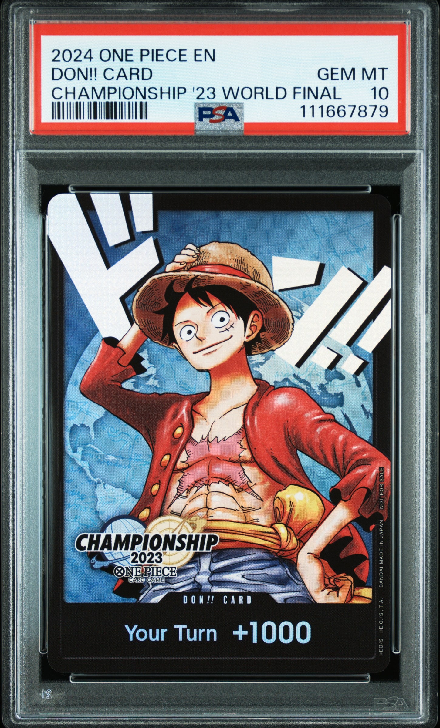 PSA10】ドン!!カード : モンキー・D・ルフィ 【英語版】(チャンピオン