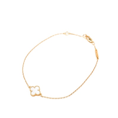 ヴァンクリーフ&アーペル スウィート アルハンブラ ブレスレット K18PG ピンクゴールド マザーオブパール レディース Van Cleef & Arpels 【中古】