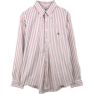 古着 ブルックスブラザーズ Brooks Brothers Est.1818 長袖 ボタンダウンストライプシャツ メンズXL相当/eaa652121