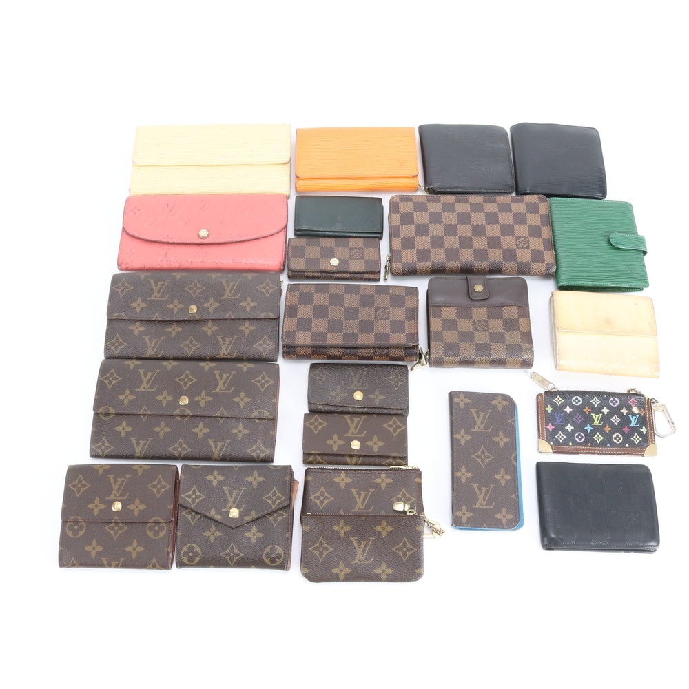 ルイヴィトン モノグラム長財布 レザー×コーティングキャンバス