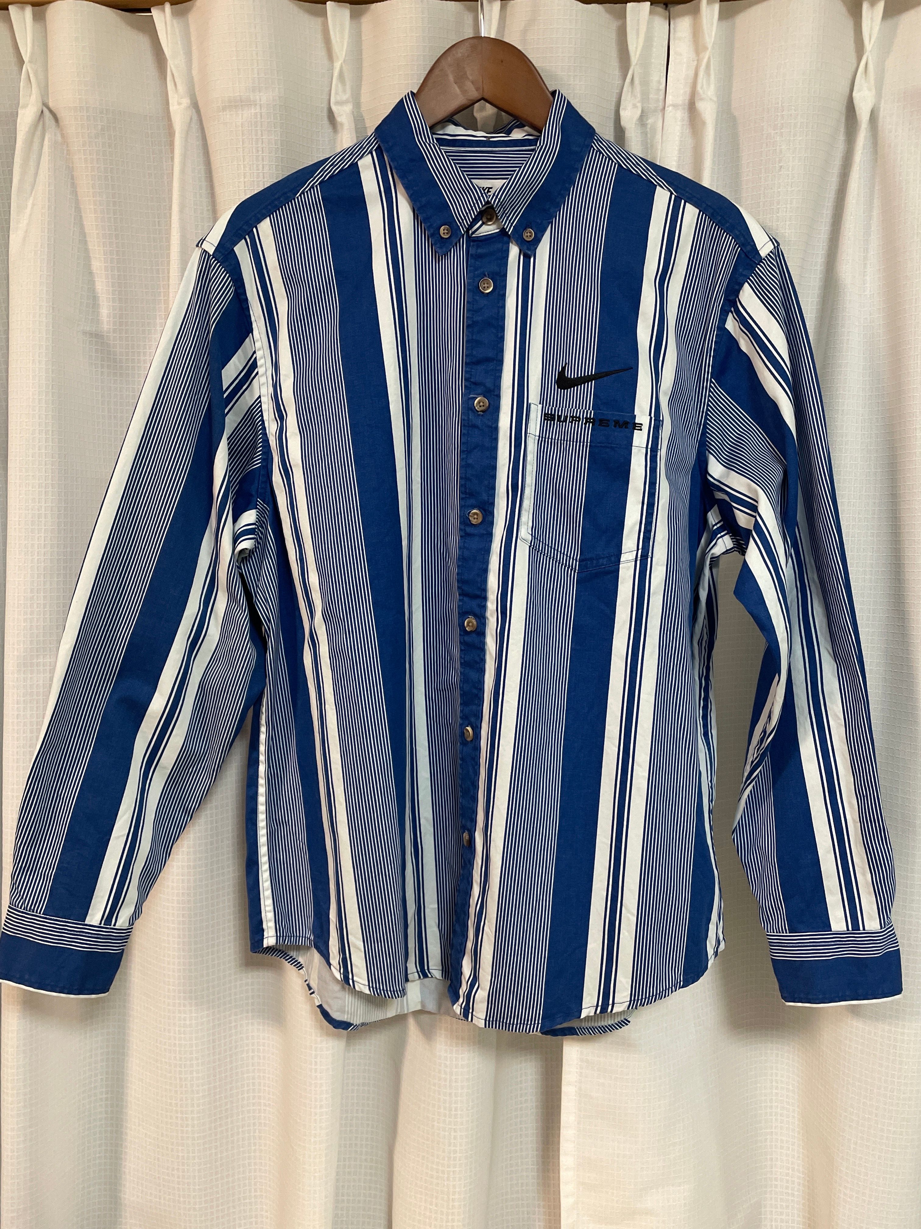 Supreme / Nike® Cotton Twill Shirt "Blue"