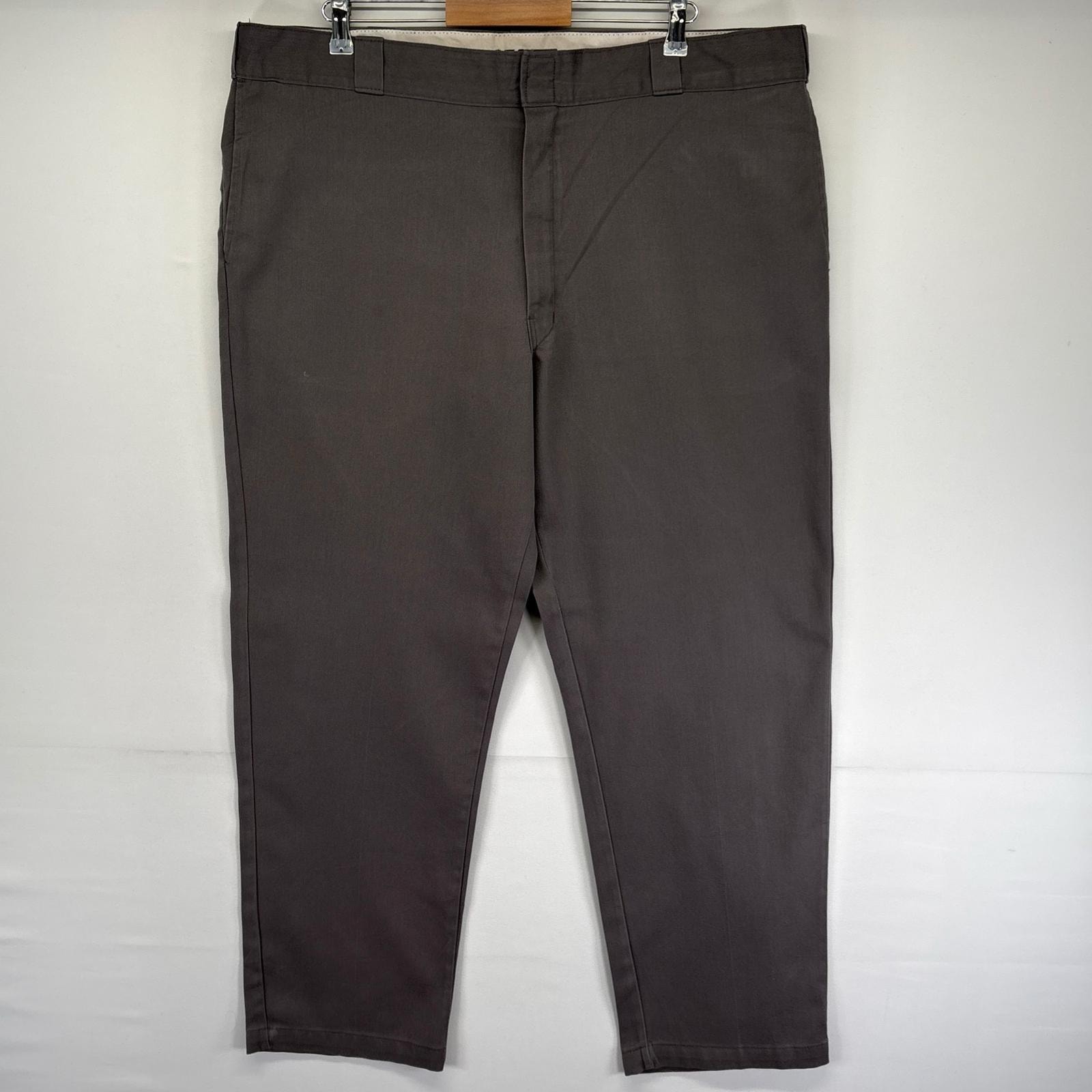 古着 ディッキーズ Dickies パンツ ワークパンツ 874 チノパン テーパード FLEX チノパン ジップ W44 L32  グレー系 メンズ
