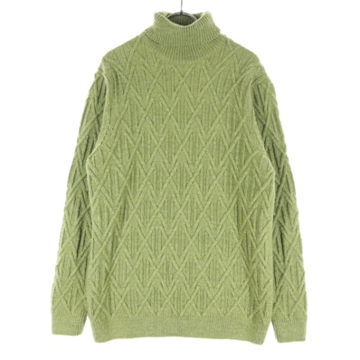 ZARA ザラ 長袖 タートルネック ニット M グリーン