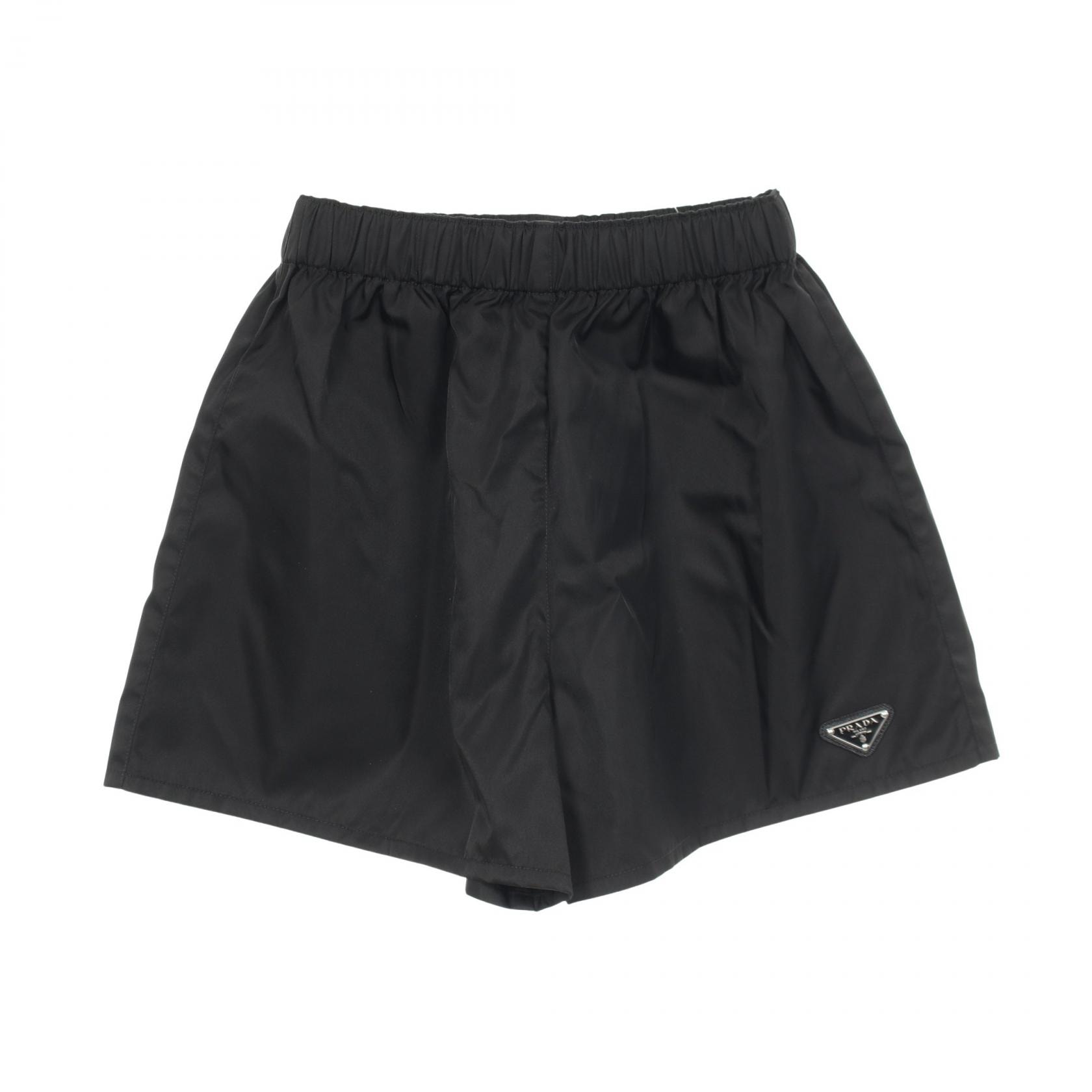 プラダ PRADA Re-Nylon ショート パンツ 衣料品 ボトムス ナイロン レディース ブラック系 22C757 【中古】