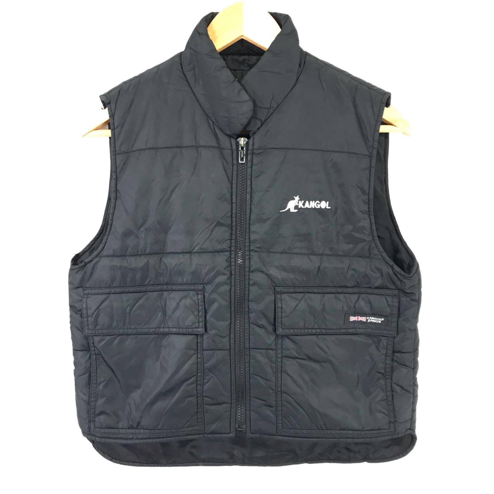 KANGOL/カンゴール★ナイロン/ベスト【size:140/ボーイズ/キッズ/黒/black】中綿入りジャケット/アウター/ベスト/Jacket/Jumper◆BJ168-a