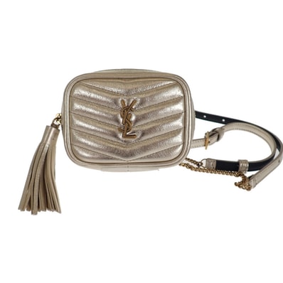 サンローラン SAINT LAURENT ベイビールー チェーンショルダーバッグ ポーチ 657495 ショルダーバッグ レザー ゴールド レディース【中古】【Aランク】