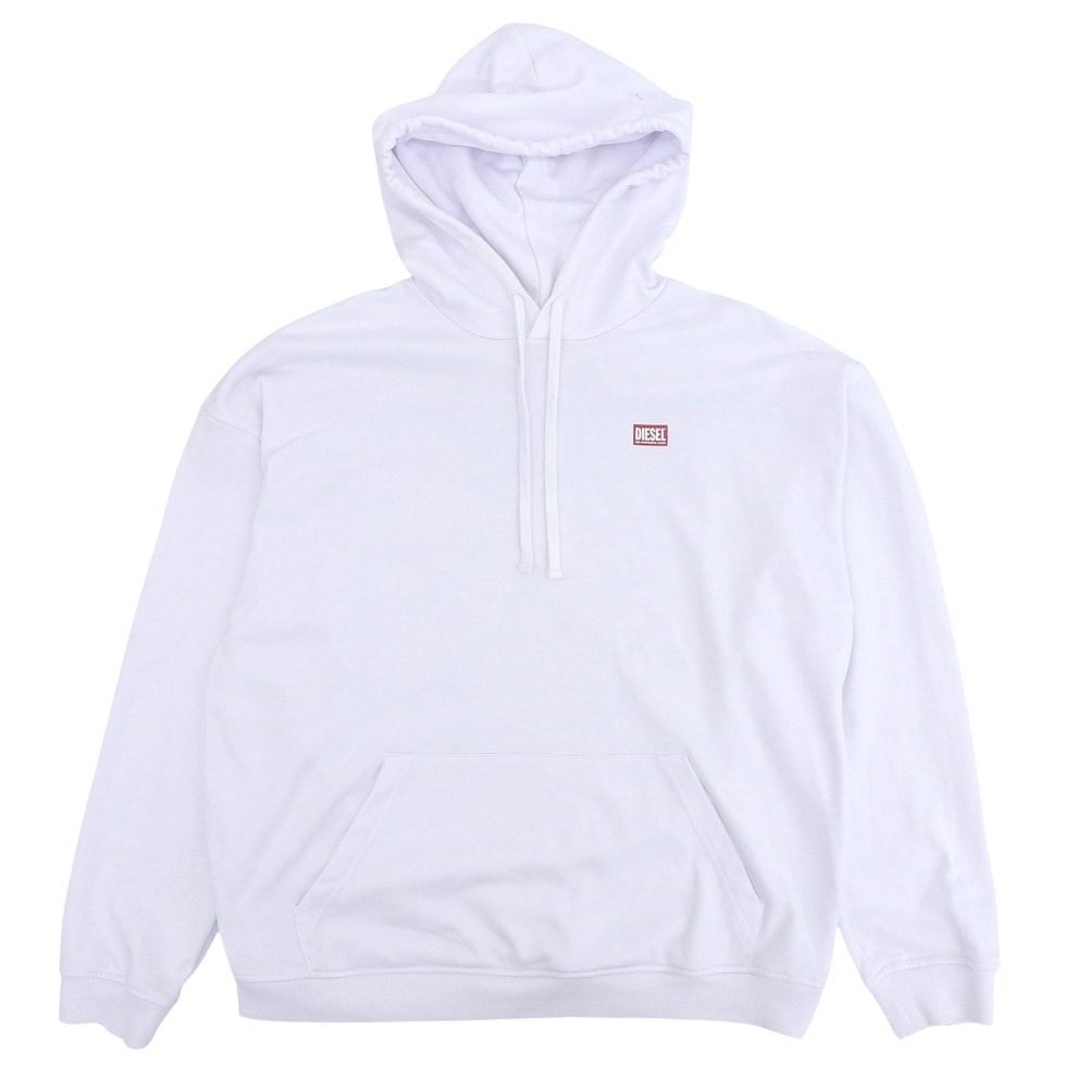 ディーゼル バックプリント ロゴ パーカー トップス メンズ ホワイト XXL XXL