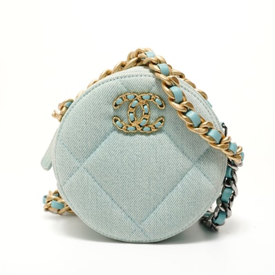 シャネル CHANEL 19 マトラッセ デニム 31番台 チェーン ショルダーバッグ【中古】