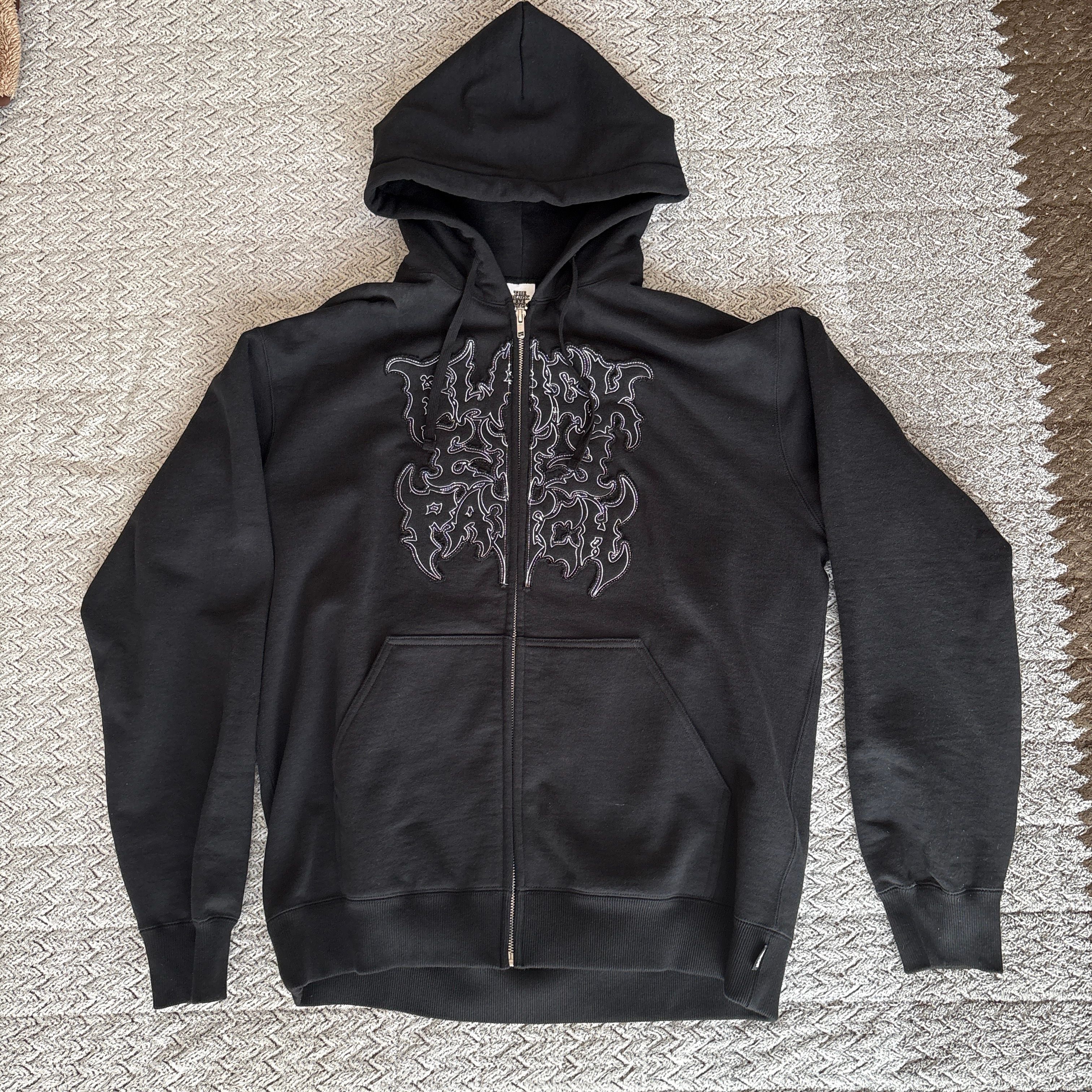 BlackEyePatch Metal Logo Fabric-Stitched Zip Hoodie "Black"