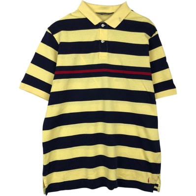 古着 90年代~ ラルフローレン Ralph Lauren POLO GOLF ポロゴルフ 半袖 ボーダー ポロシャツ メンズL相当 ヴィンテージ/eaa623980