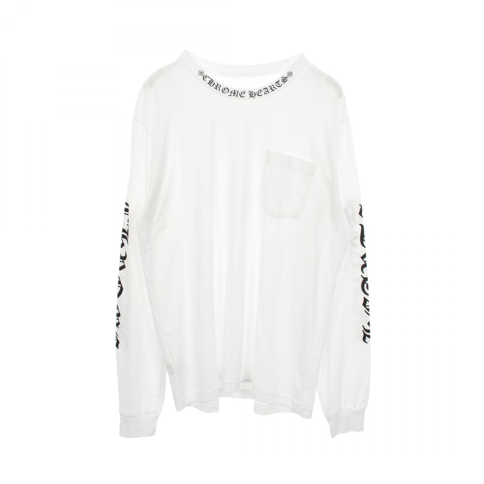 Chrome Hearts Neck Logo Pocket L/S Tee "White"