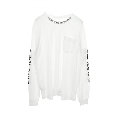 Chrome Hearts Neck Logo Pocket L/S Tee "White"