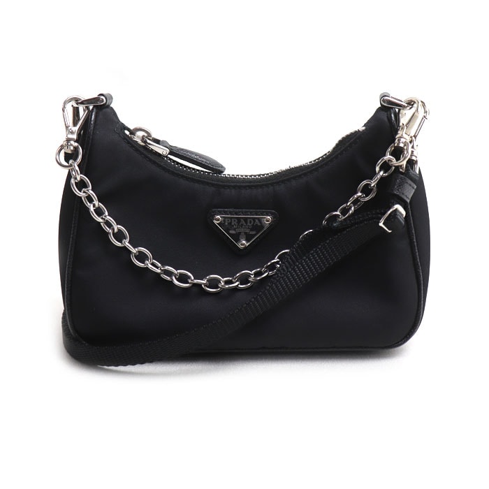 PRADA プラダ マイクロ バッグ テスート 2Wayショルダーバッグ ブラック 1TT122 レディース【中古】【美品】