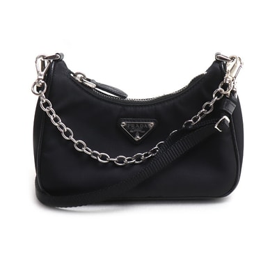 PRADA プラダ マイクロ バッグ テスート 2Wayショルダーバッグ ブラック 1TT122 レディース【中古】【美品】
