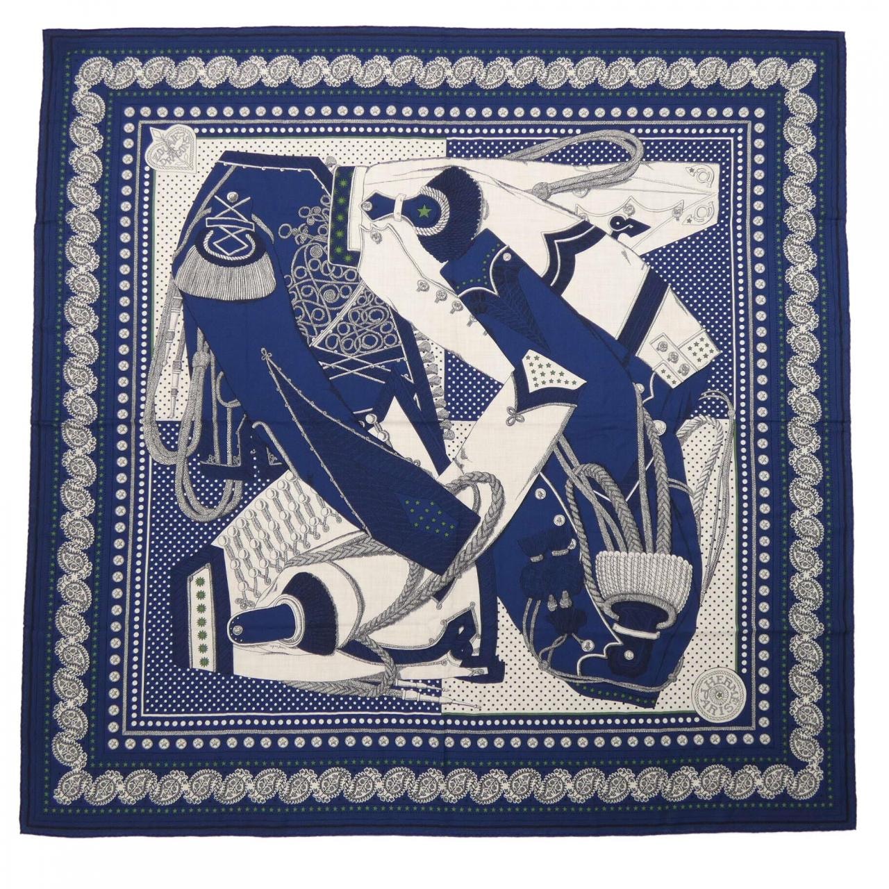 エルメス HERMES ZOUAVES ET DRAGONS BANDANA H244048S カレジェアン140 ショール