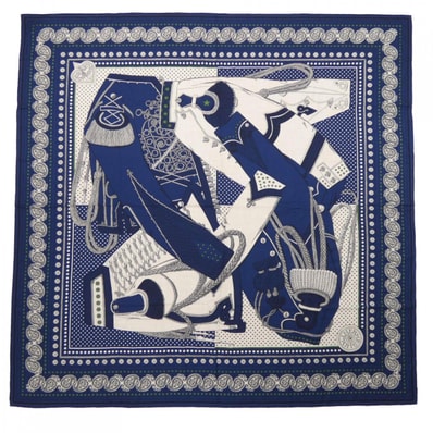 エルメス HERMES ZOUAVES ET DRAGONS BANDANA H244048S カレジェアン140 ショール
