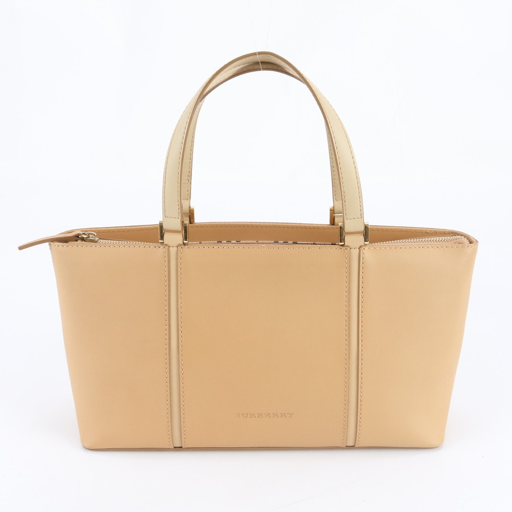 ■美品 バーバリー ノバ チェックトート バッグ レザー