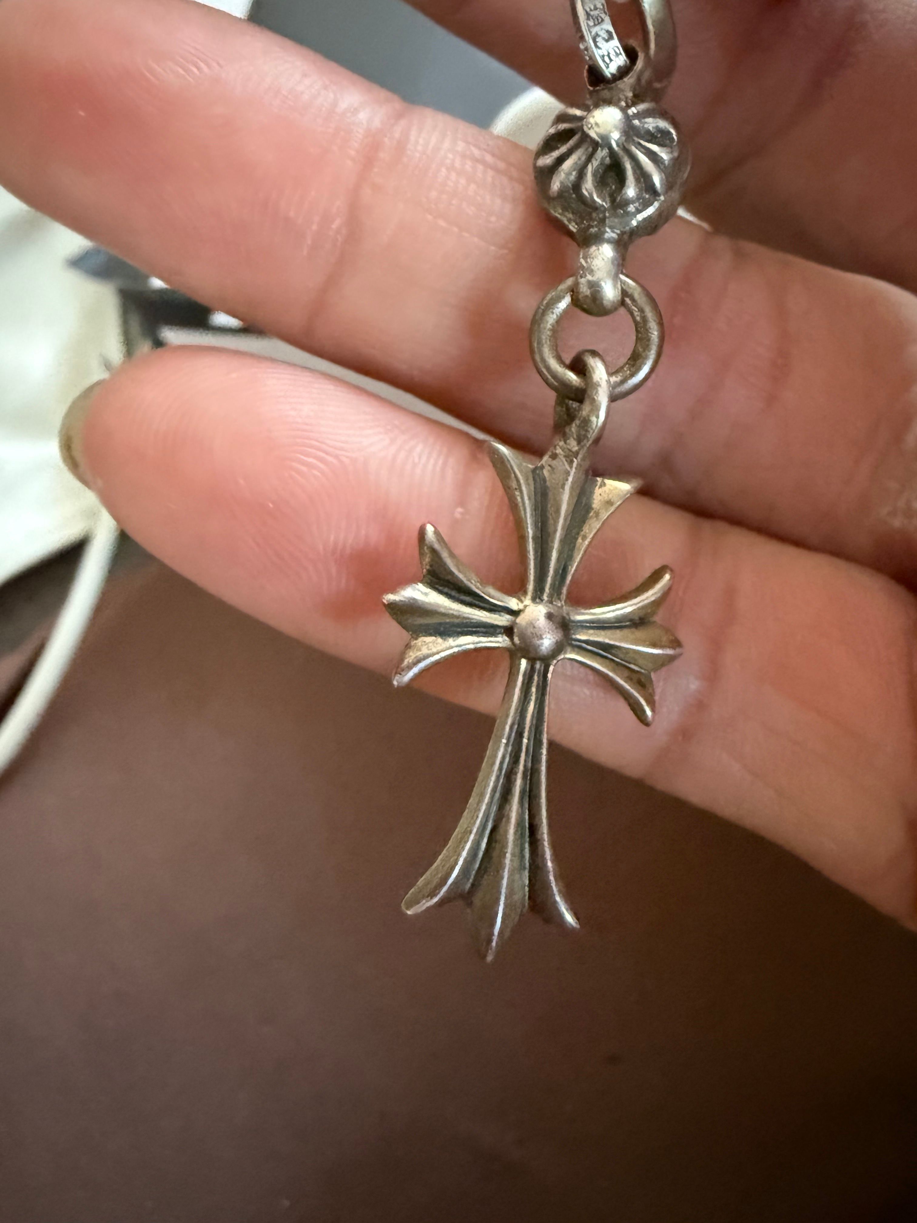Chrome Hearts 1 Ball Tiny CH Cross Charm "Silver"