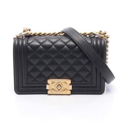 シャネル CHANEL ボーイシャネル スモール ショルダーバッグ バッグ キャビアスキン(グレインドカーフ) レディース ブラック系 A67085 【中古】