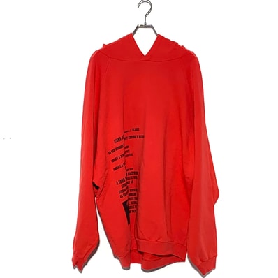 RAF SIMONS 21SS ARCHIVE REDUX over size foodie RED