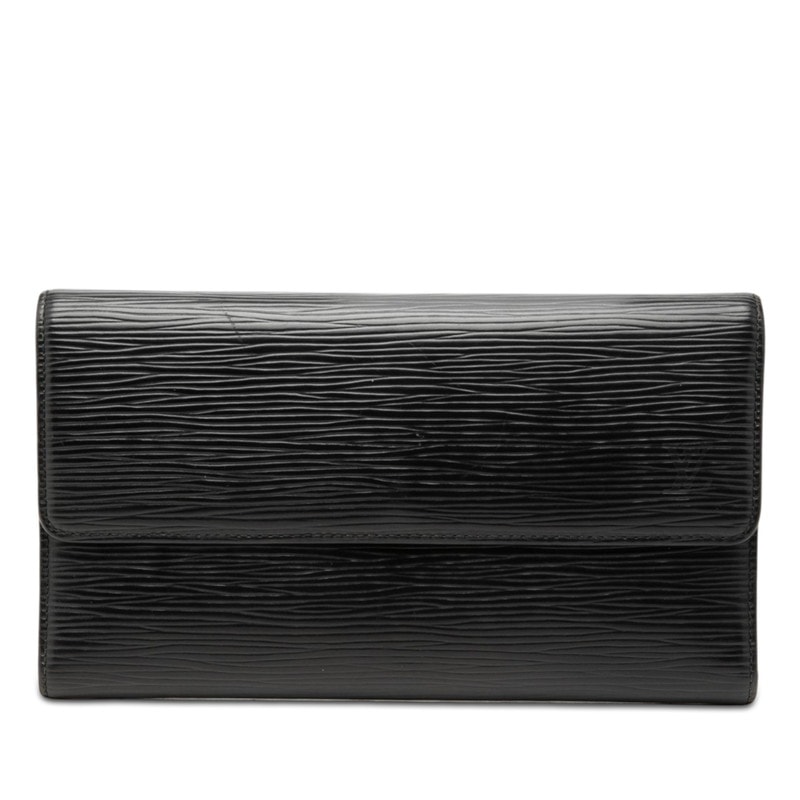 ルイ ヴィトン エピ ポルトトレゾール インターナショナル 長財布 M63382 ノワール ブラック レザー レディース LOUIS VUITTON 【中古】