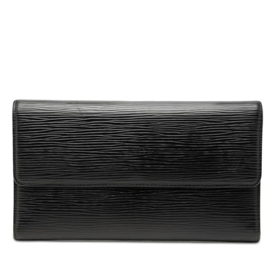 ルイ ヴィトン エピ ポルトトレゾール インターナショナル 長財布 M63382 ノワール ブラック レザー レディース LOUIS VUITTON 【中古】
