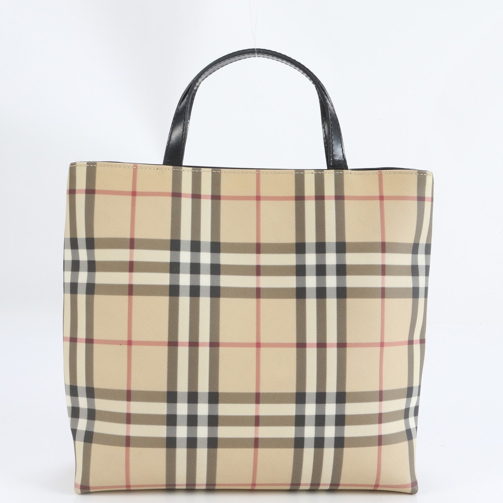 ■極美品 バーバリー ノバ チェックトート バッグ
