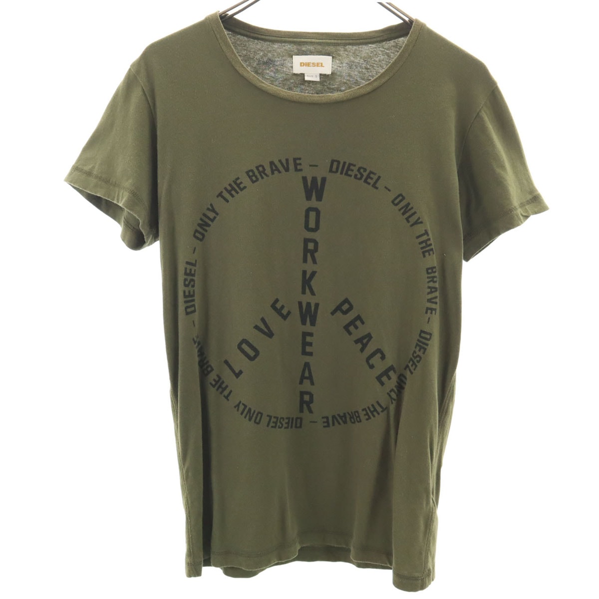 DIESEL ディーゼル 半袖 Tシャツ S カーキ
