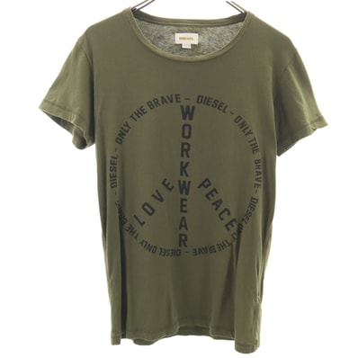 DIESEL ディーゼル 半袖 Tシャツ S カーキ