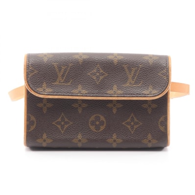 ルイ・ヴィトン LOUIS VUITTON ポシェットフロランティーヌ ウエストバッグ ボディバッグ バッグ PVCコーティングキャンバス レザー モノグラム レディース ブラウン系 M51855 【中古】