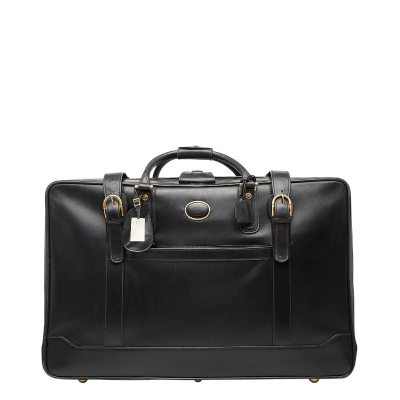グッチ ボストンバッグ スーツケース ブラック レザー レディース GUCCI 【中古】
