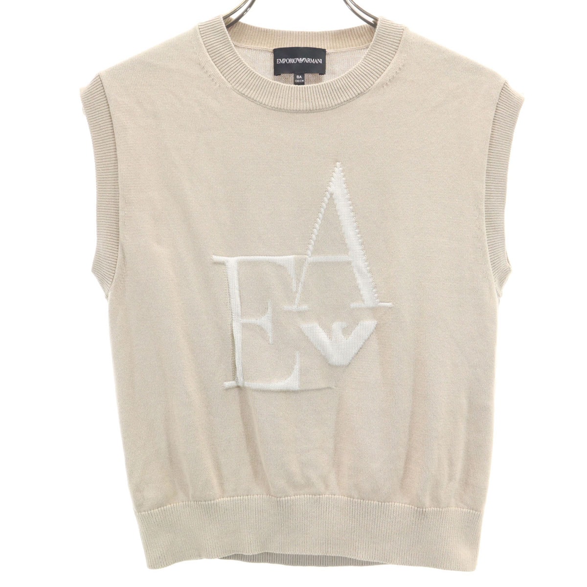 Emporio Armani エンポリオアルマーニ ノースリーブ ニットベスト 8A ベージュ