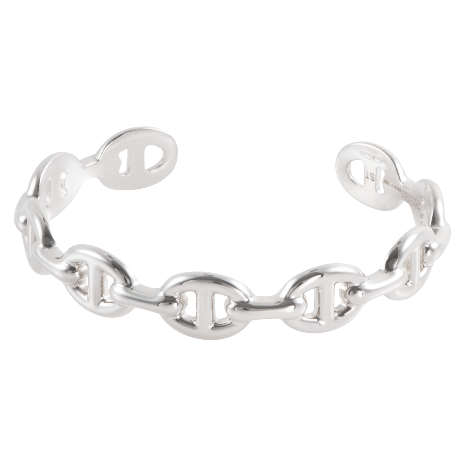 HERMES エルメス Chaine d'Ancre Enchainee シェーヌダンクル アンシェネMM バングル ブレスレット シルバー【中古】