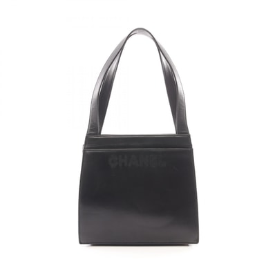 シャネル CHANEL ロゴ トートバッグ バッグ ラムスキン(羊革) レディース ブラック系 【中古】