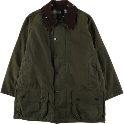 古着 80~90年代 バブアー Barbour BEAUFORT ビューフォート 旧3ワラント ワックスコットン オイルドジャケット 英国製 メンズL相当 ヴィンテージ/eaa604999