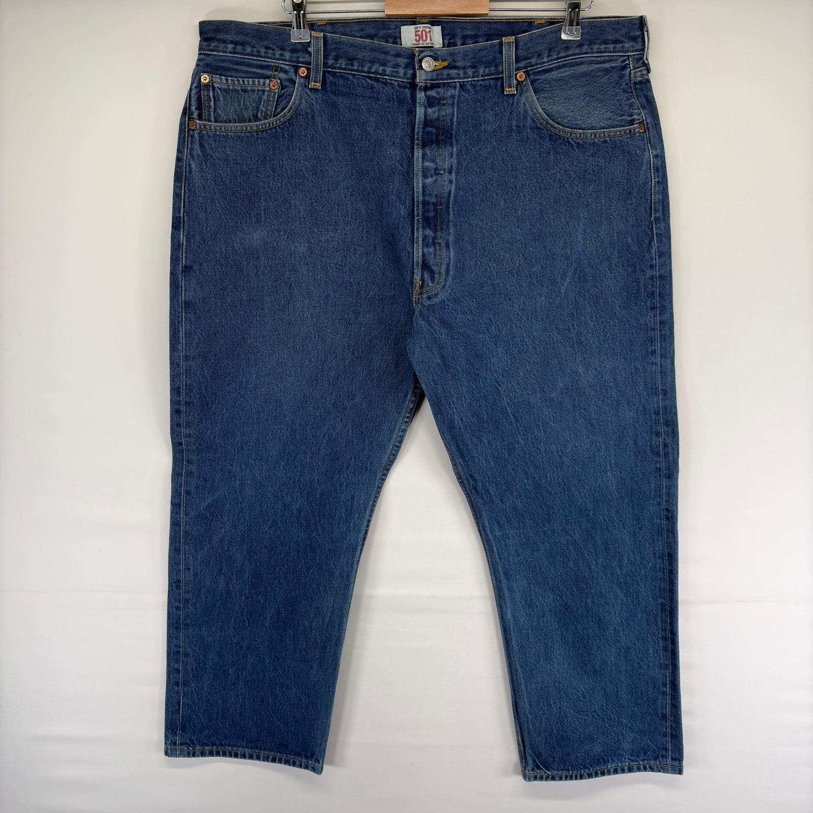 古着 リーバイス Levi's デニム パンツ ボタンフライ 501 ジーンズ ジーパン ジッパーフライ 5ポケ w44 L30  ブルー系 メンズ