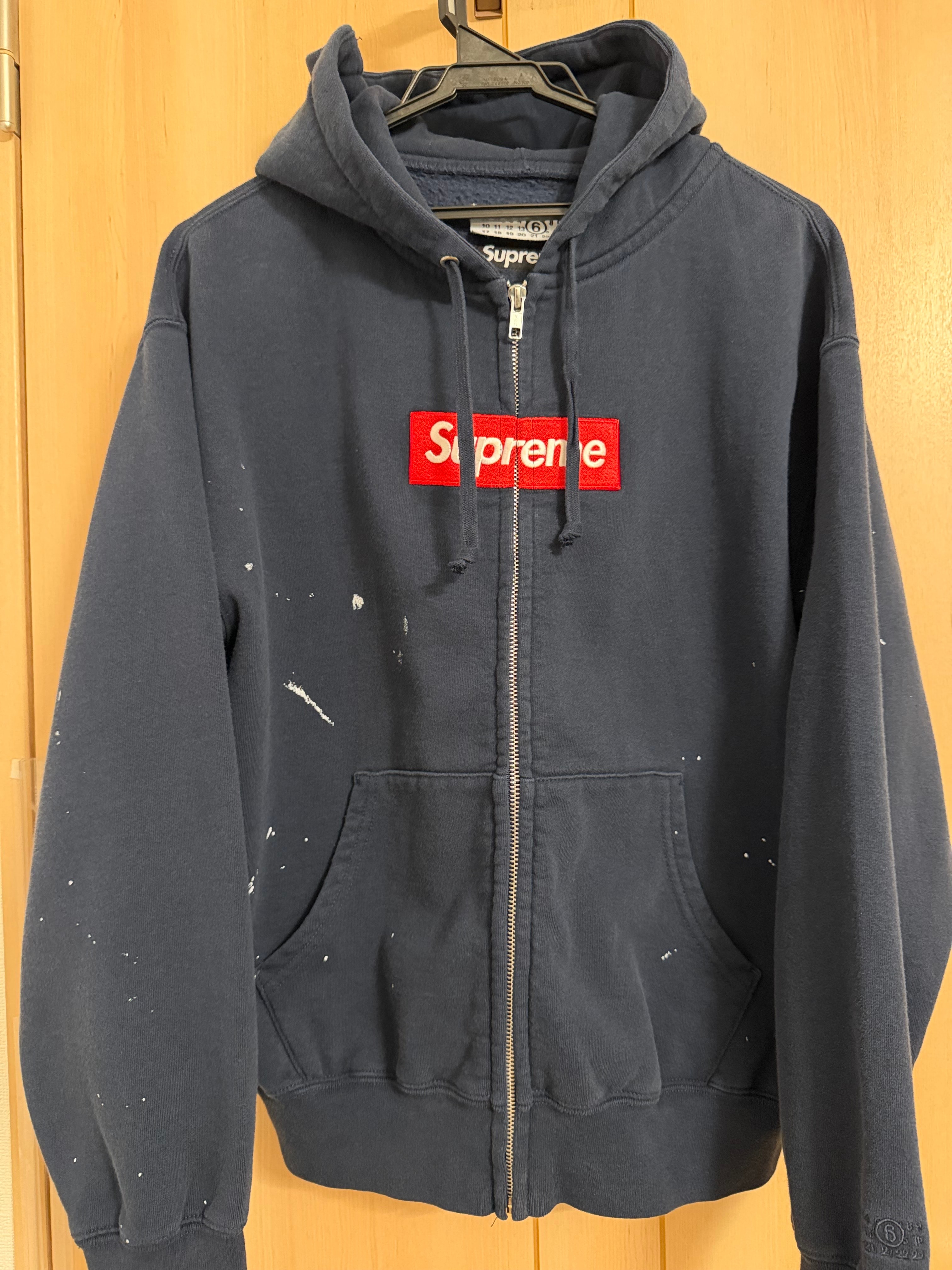 SUPREME DSNY ジップパーカーWashed Navy XLサイズ Supreme x DSNY Zip Up Hooded Sweatshirt 