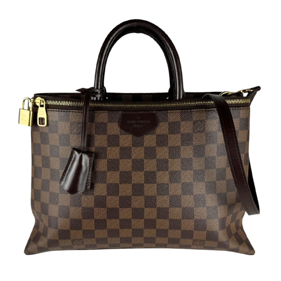 ルイ ヴィトン LOUIS VUITTON ハンドバッグ ショルダーバッグ ダミエ ブロンプトン ダミエキャンバス ブラウン ゴールド レディース N41582【中古】 z11053