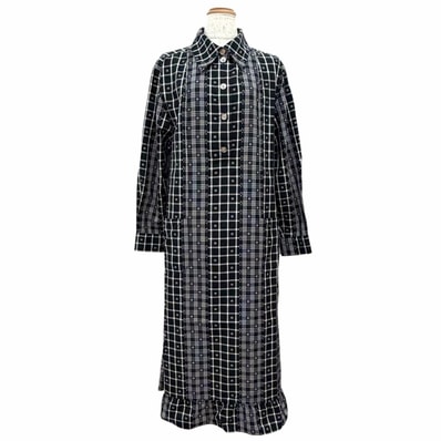 極美品 シャネル ココマーク チェック柄 ワンピース 40 23A P75285