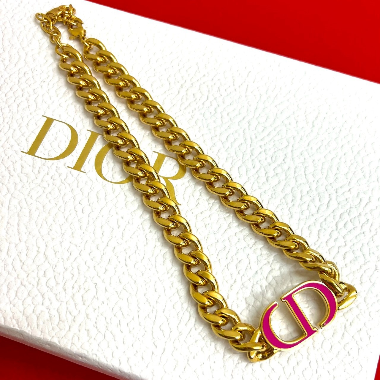 Christian Dior ディオール CD ロゴ GP ネックレス ゴールド
 09185