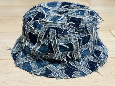 Supreme Frayed Patchwork Denim Crusher "Washed Blue"