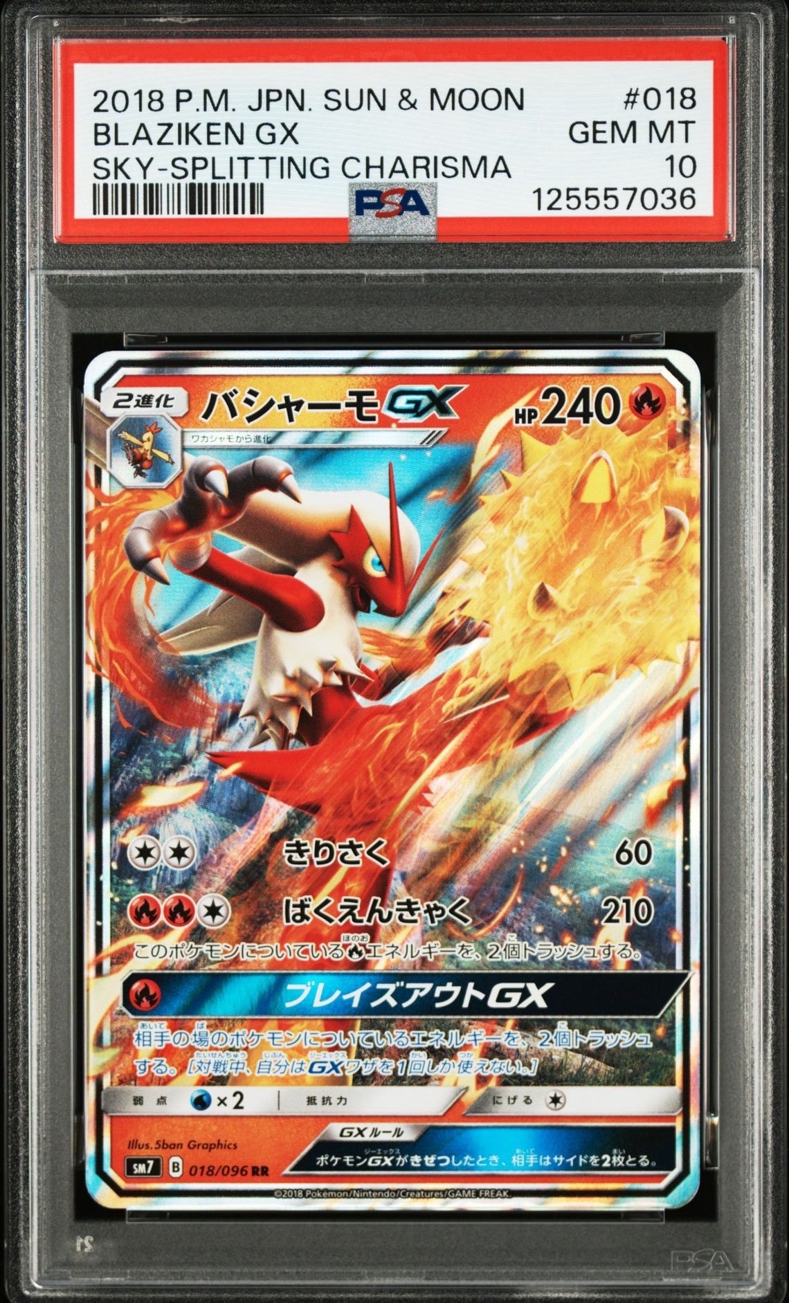 Blaziken GX RR [SM7 018/096](Expansion Pack "Sky-Splitting Charisma")
